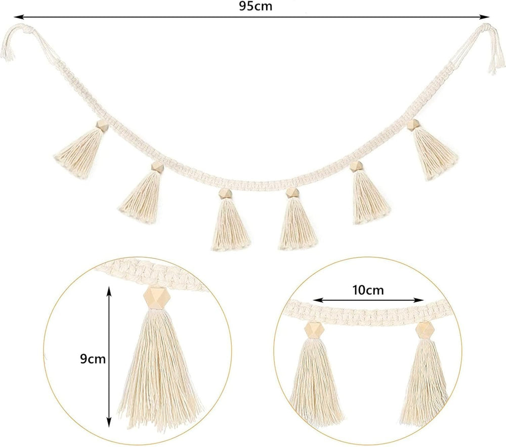 Tapiserie bucati franjuri ghirlanda banner bumbac tesute Casa - Accesorii si Decoratiuni Naty Shop