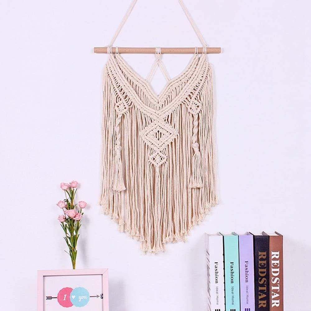 Tapiserie deco dreamcatcher tesute decorare peretelui alb Casa - Accesorii si Decoratiuni Naty Shop Ciucuri de dantelă