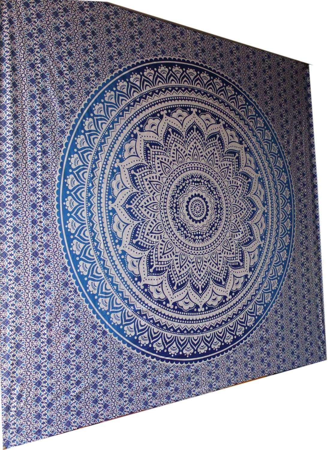 Tapiserie indiana mandala albastru estetica decorarea camerei Casa - Accesorii si Decoratiuni Naty Shop