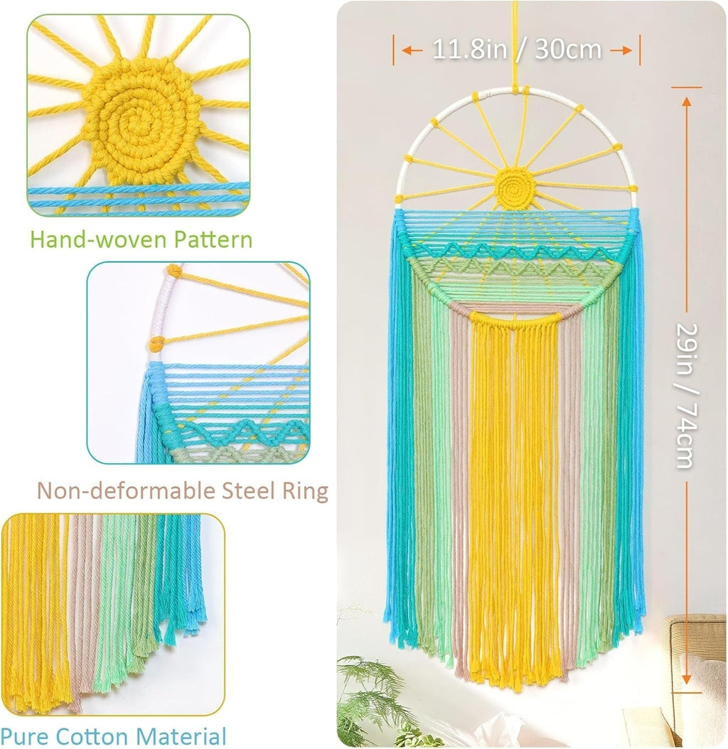 Tapiserie lomohoo dreamcatcher tapiterie model soare curcubeu camera Casa - Accesorii si Decoratiuni Naty Shop
