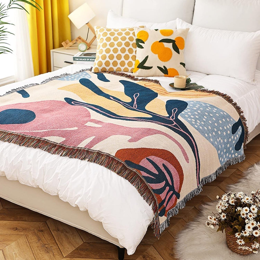 Tapiserie lumisyne double sided bumbac tesute patura arunca Casa - Accesorii si Decoratiuni Naty Shop Fantezie