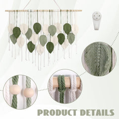 Tapiserie mare art woven handmade tassel leaf Casa - Accesorii si Decoratiuni Naty Shop