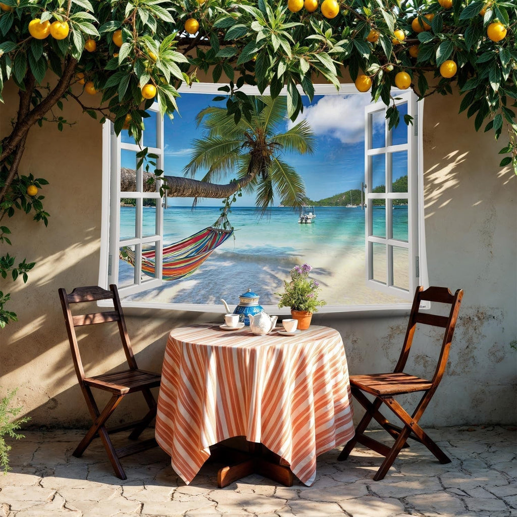 Tapiserie ulticool view beach sea palm hammock Casa - Accesorii si Decoratiuni Naty Shop