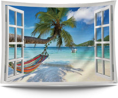 Tapiserie ulticool view beach sea palm hammock Casa - Accesorii si Decoratiuni Naty Shop Default Title