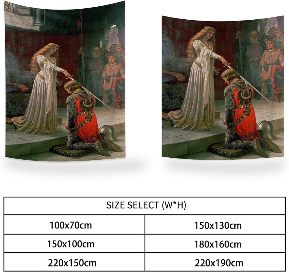 Tapiserie yongfoto cavaler pictura ulei medieval anglia Casa - Accesorii si Decoratiuni Naty Shop