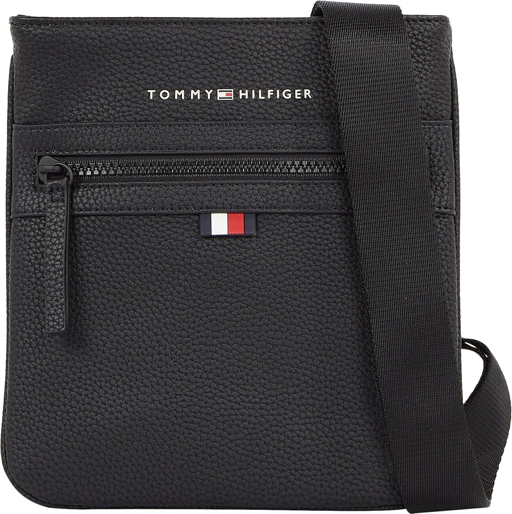 Tommy Hilfiger bărbați ESSENTIAL PU MINI CROSSOVER Crossover Bagaje și echipament de călătorie Naty Shop Negru (negru) O mărime se potrivește tuturor