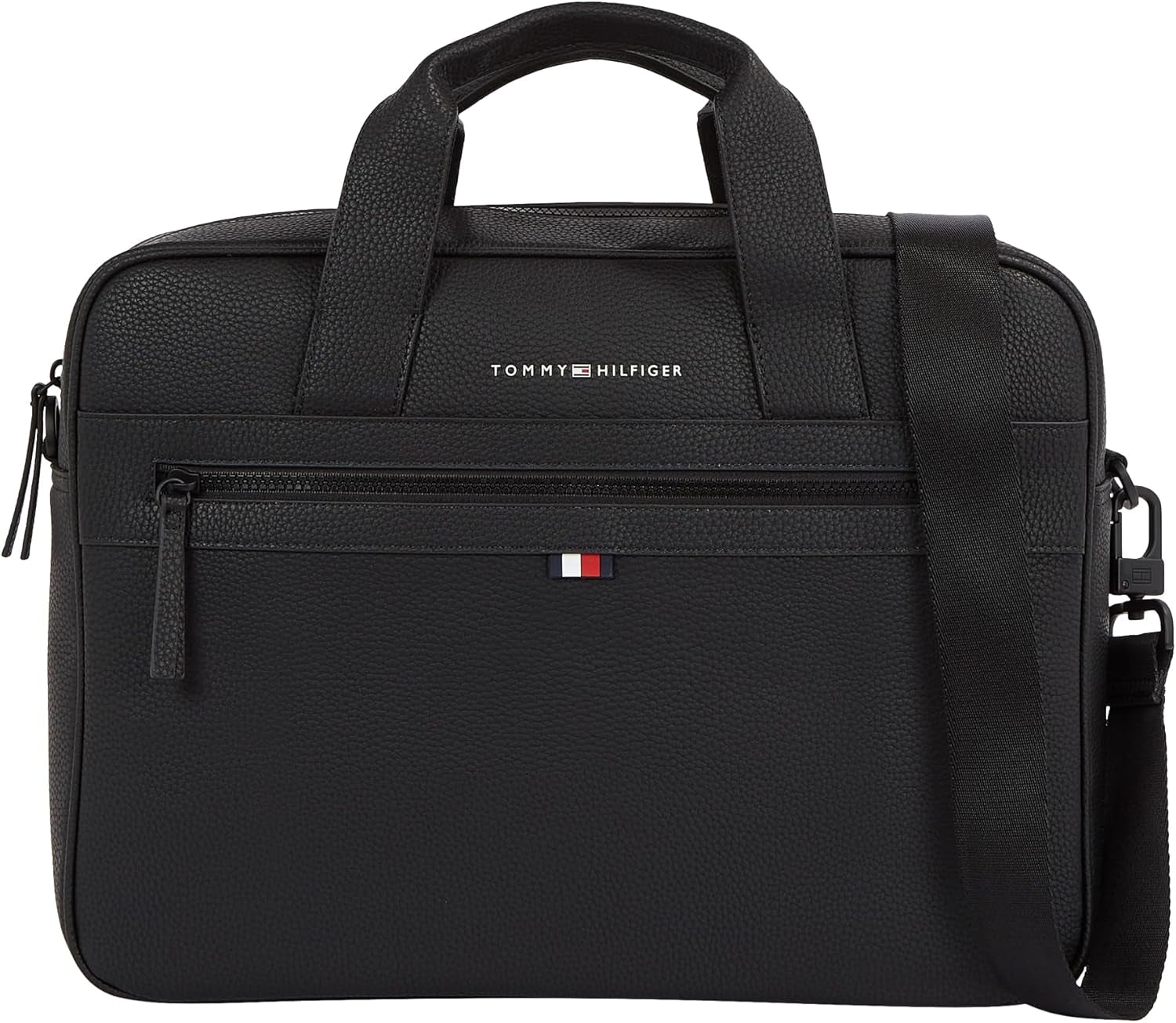 Tommy Hilfiger ESSENTIAL PU COMPUTER BAG geantă laptop pentru bărbați, Black, OS Bagaje și echipament de călătorie Naty Shop Titlu implicit