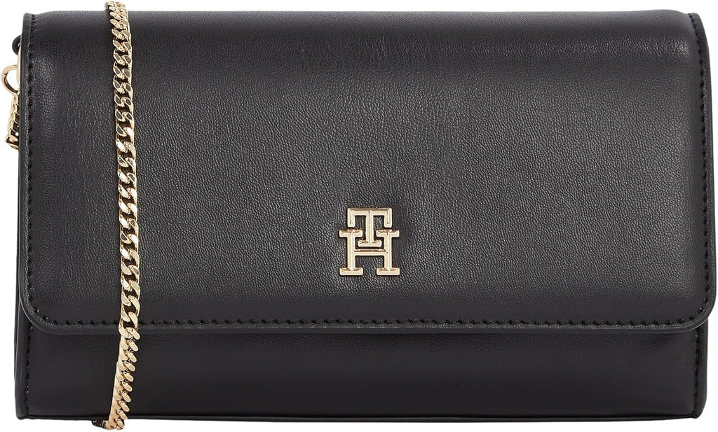 Tommy Hilfiger geantă de umăr Eternity Chain Crossover lanț de umăr Genti Femei Naty Shop Negru (negru)