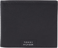 Tommy Hilfiger portofel pentru bărbați Leather Mini Wallet Small Portofel Barbati Naty Shop Negru (negru) Os