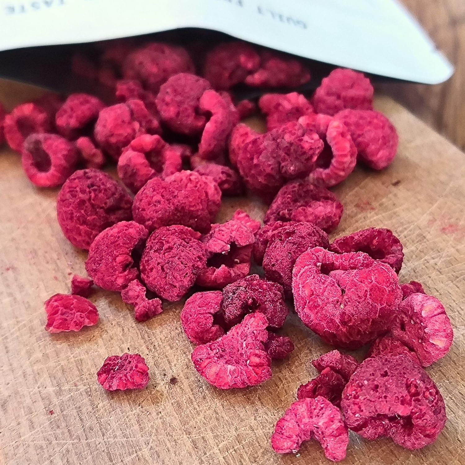 Zmeură liofilizată Bucăți rupte | XL 300g Fructe uscate Liofilizate | Zmeură uscată Fără gluten Fructe liofilizate | Fructe liofilizate | Zmeură liofilizată Produse deshidratate Naty Shop